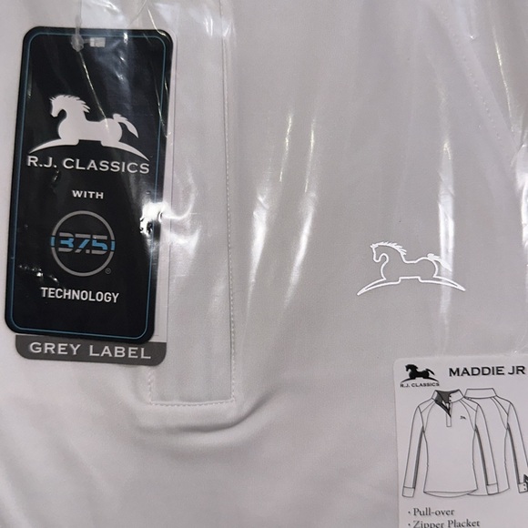 New Equestrian RJ Classics Maddie Jr Girls Show Shirt - size 8-10 - Picture 5 of 6